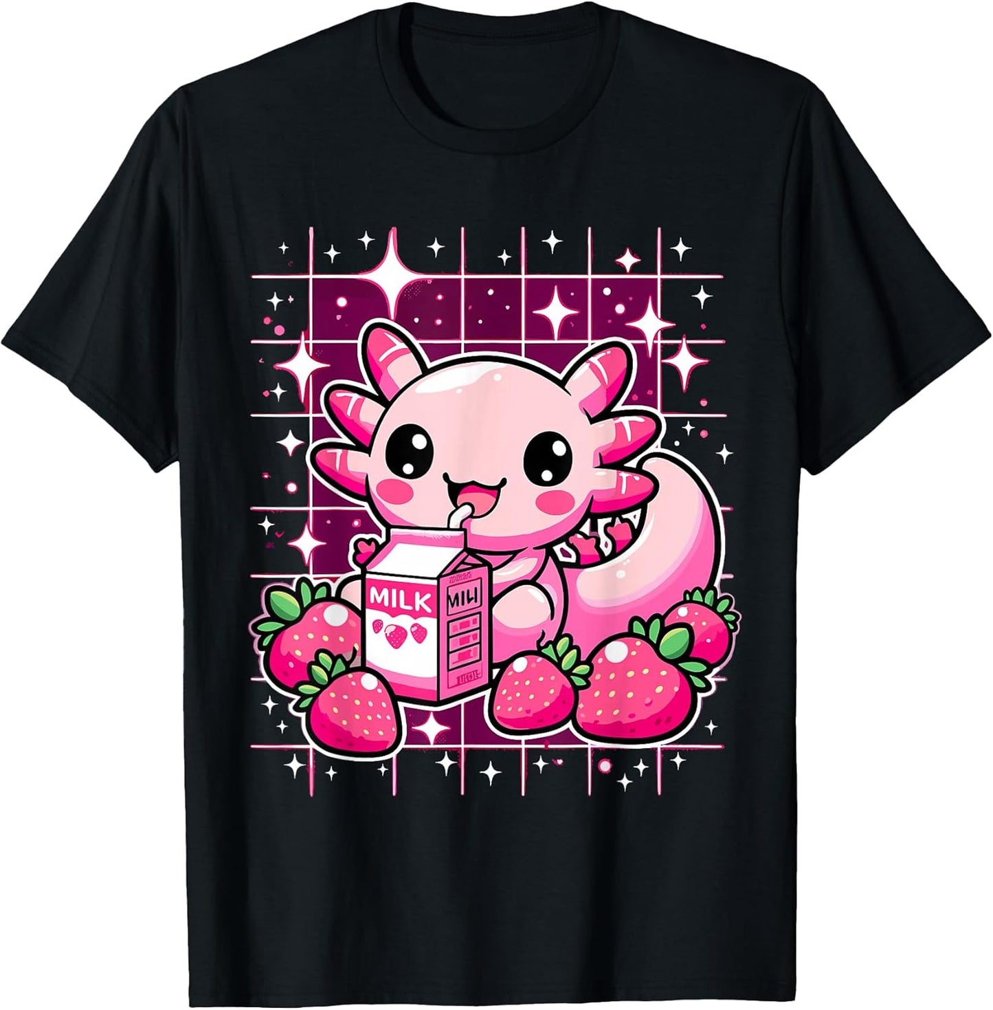 Kawaii Axolotl Drinking