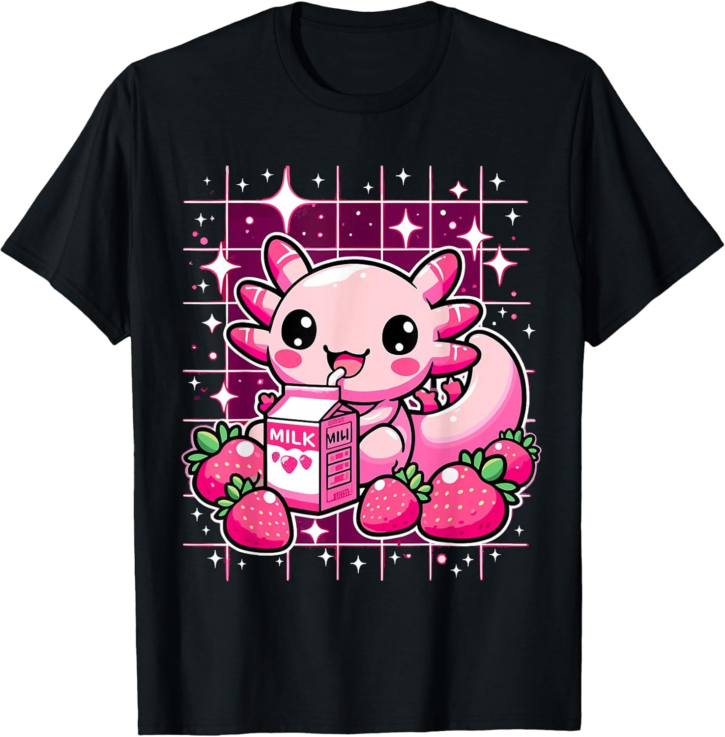 Kawaii Axolotl Drinking