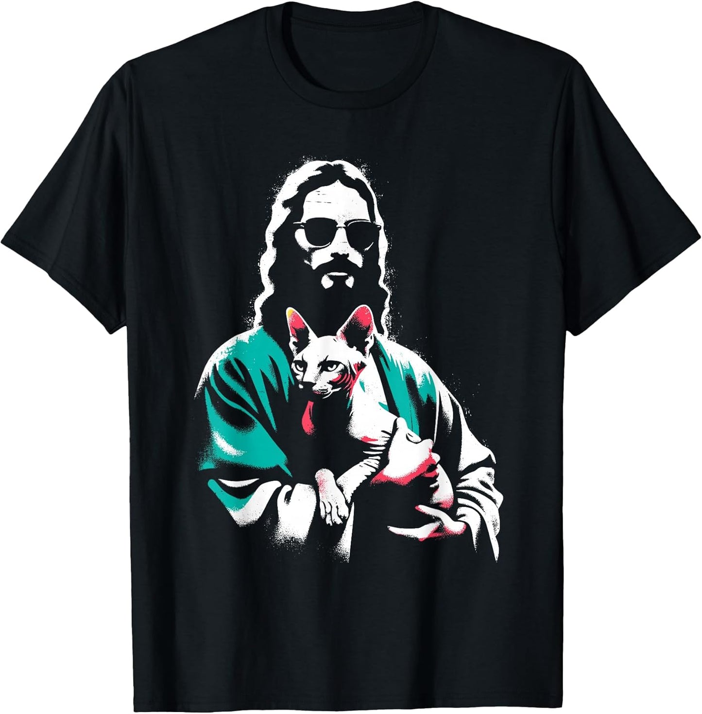 Jesus Sphynx Cat - Funny Christian Religious Sphynx Lover T-Shirt