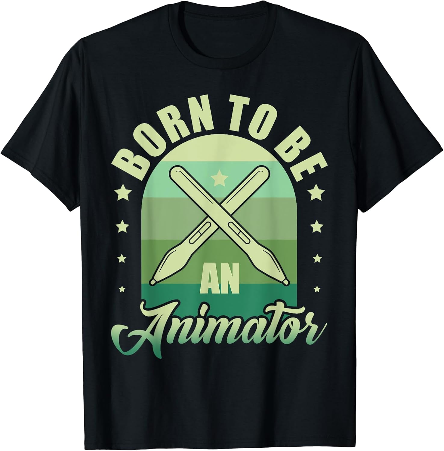 Born To Be Animator Retro Motion Graphic Artist Designer T-Shirt