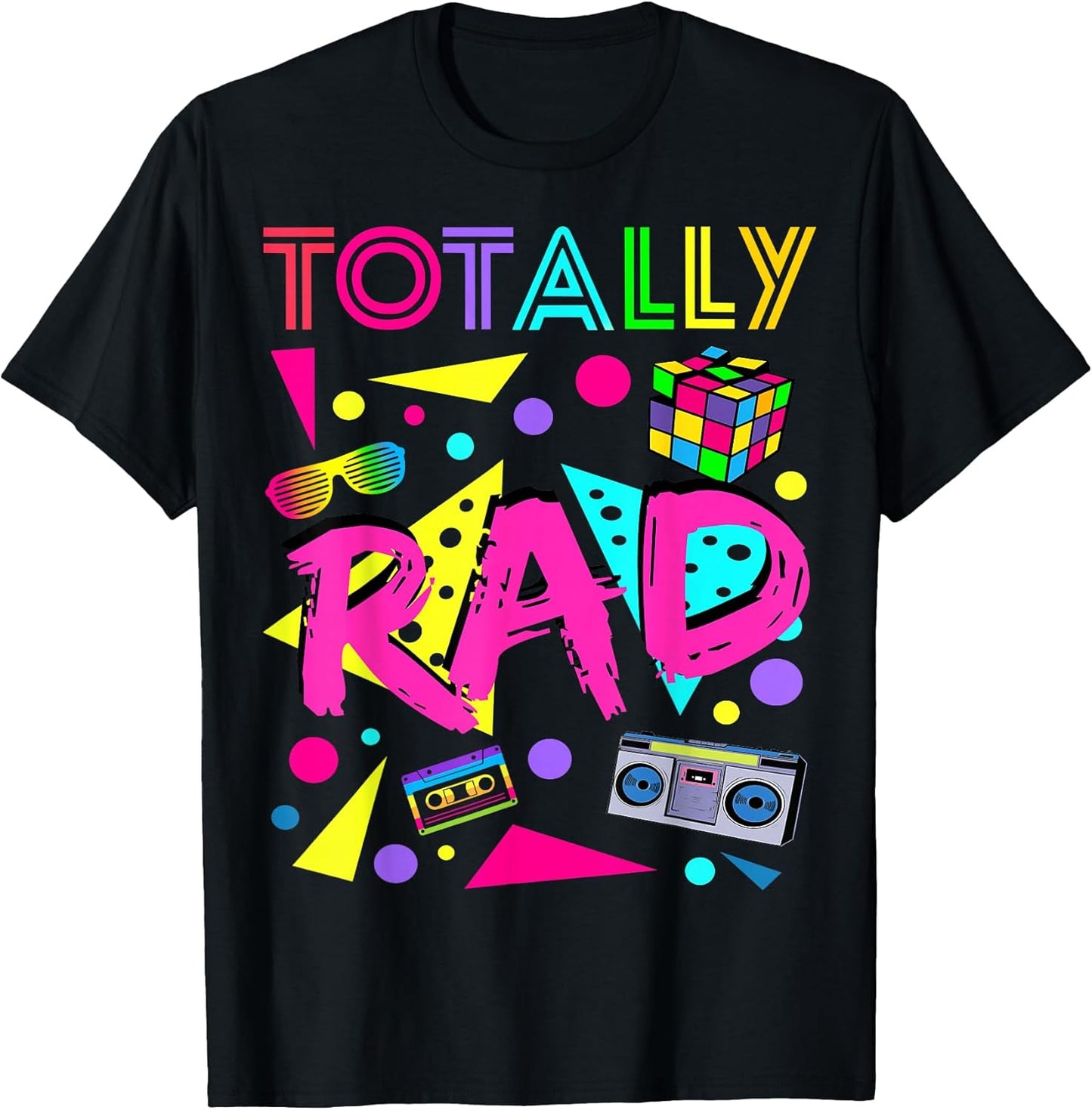 Totally Rad 1980s Vintage Eighties Costume Party T-Shirt T-Shirt Small