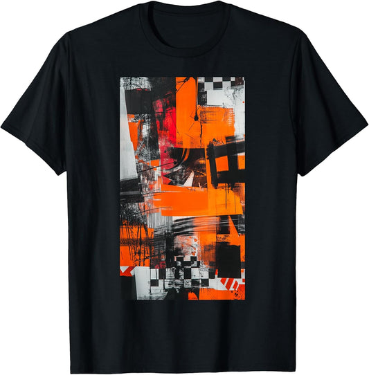 Graffiti Orange Abstract Art Modern Colors T-Shirt