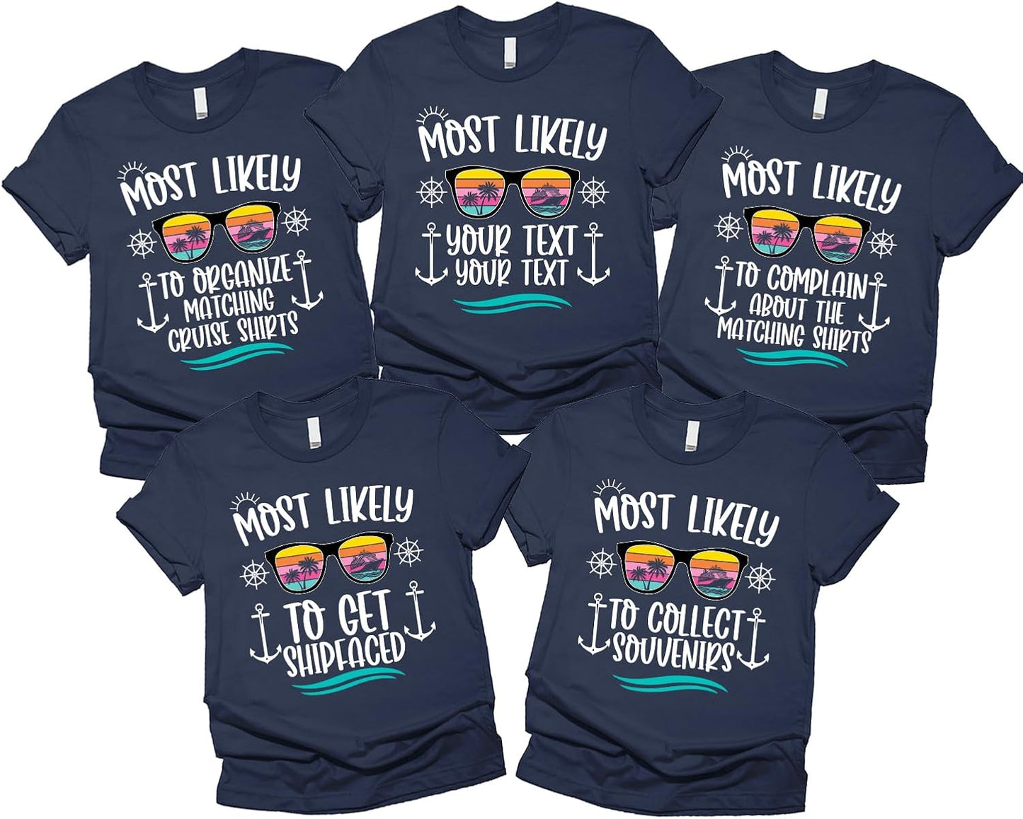 Custom Cruise Family Matching Shirts, Personalized Most Likely to Cruise Crew Shirts, Beach Vacation Shirt for Friend Group