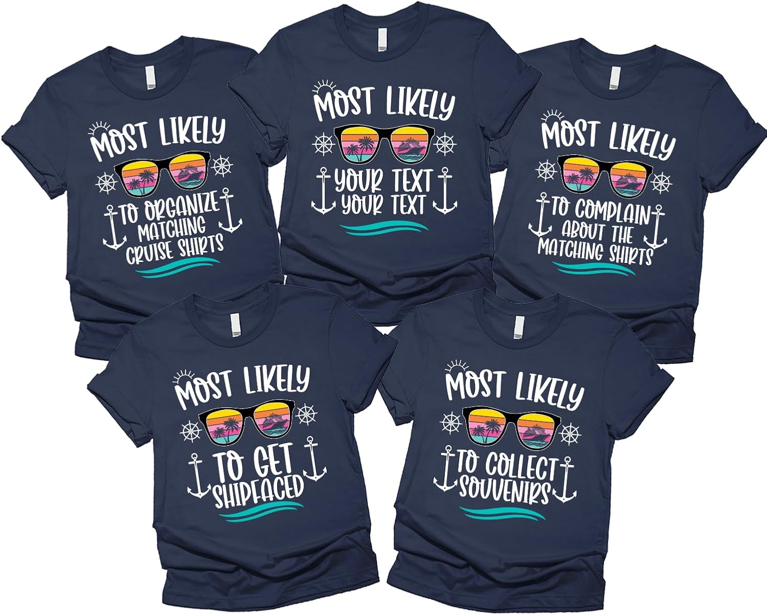 Custom Cruise Family Matching Shirts, Personalized Most Likely to Cruise Crew Shirts, Beach Vacation Shirt for Friend Group