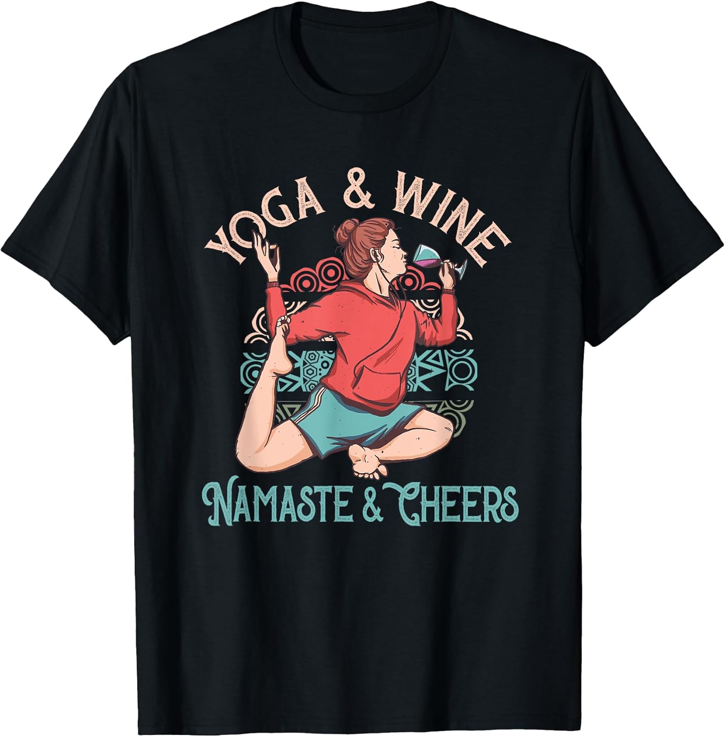 Yoga & Wine Gifts & Namaste Yoga Shirts for Woman