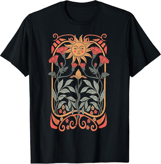 Boho Floral Art Nouveau, Boho t -shir t