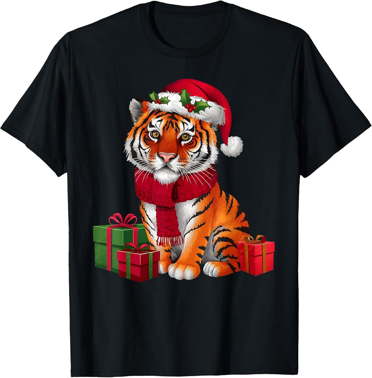Bengal Tiger Merry Christmas Day