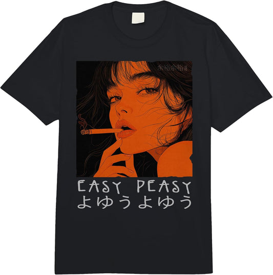 Manga Hip Hop Retro Vintage Hipster Urban Streetwear Anime Comfort Colors Adult Heavyweight T-Shirt