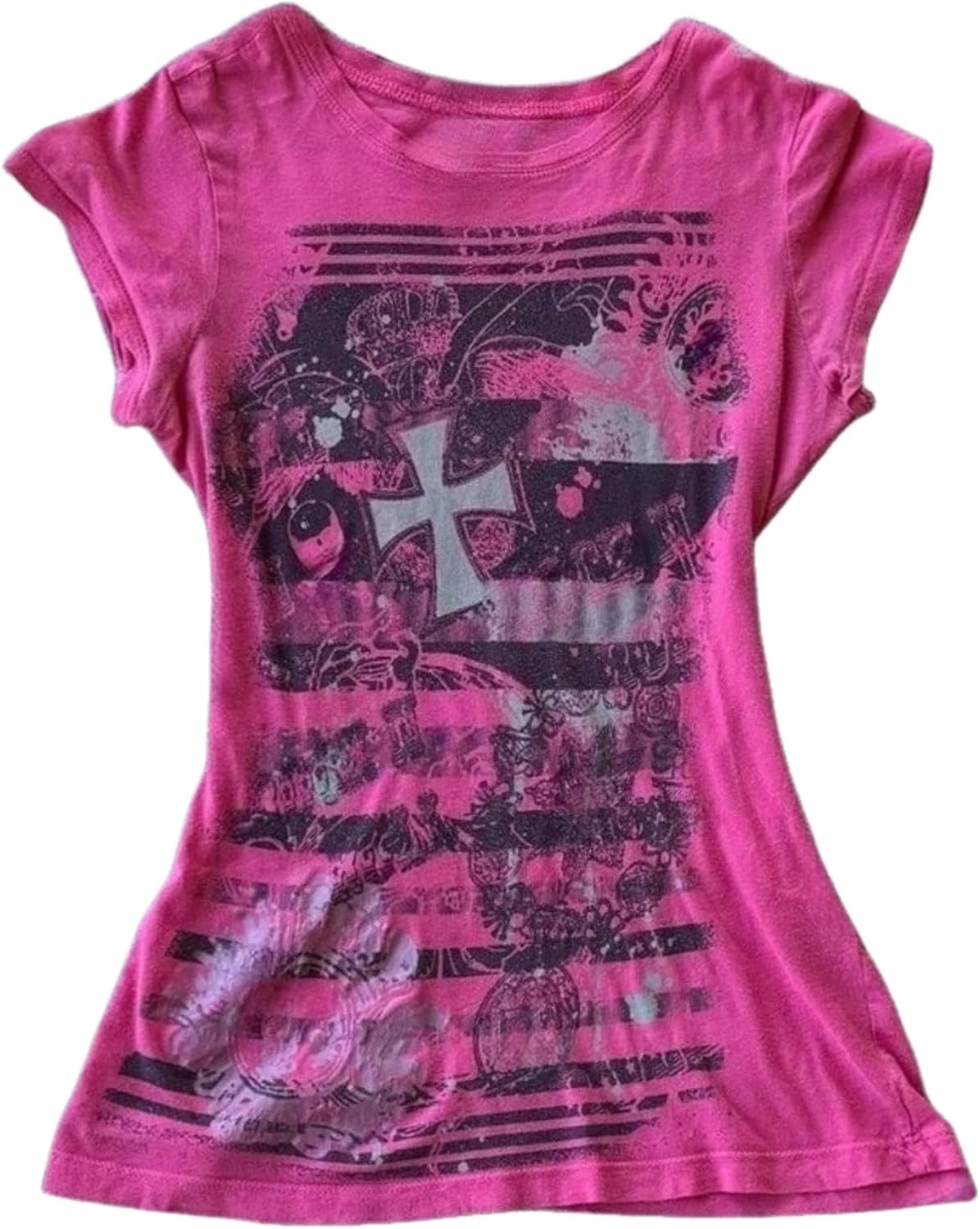 Y2K Emo Grunge Scene Shirt Women Cutecore Indie T-Shirts Teen Girl Graphic Tee Tops 2000s Alt Mcbling Clothes
