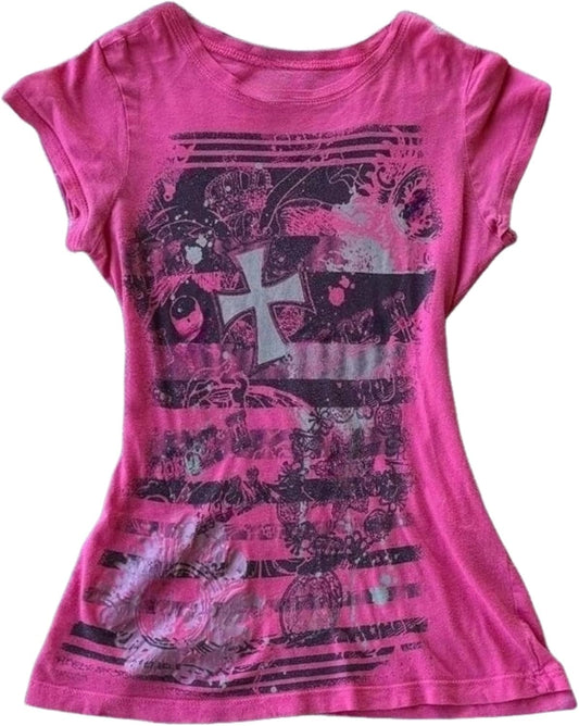 Y2K Emo Grunge Scene Shirt Women Cutecore Indie T-Shirts Teen Girl Graphic Tee Tops 2000s Alt Mcbling Clothes