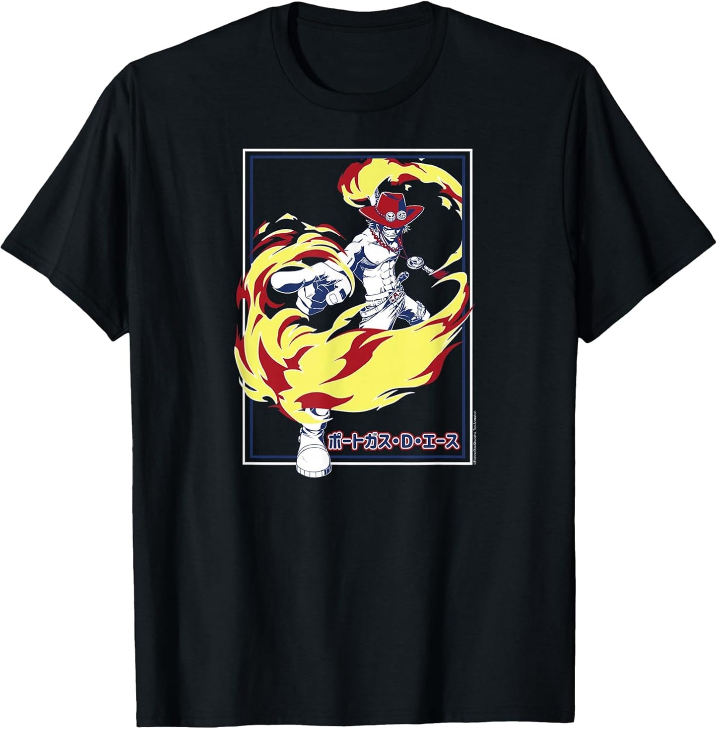 Anime Fire Fist Ace Frame T-Shirt