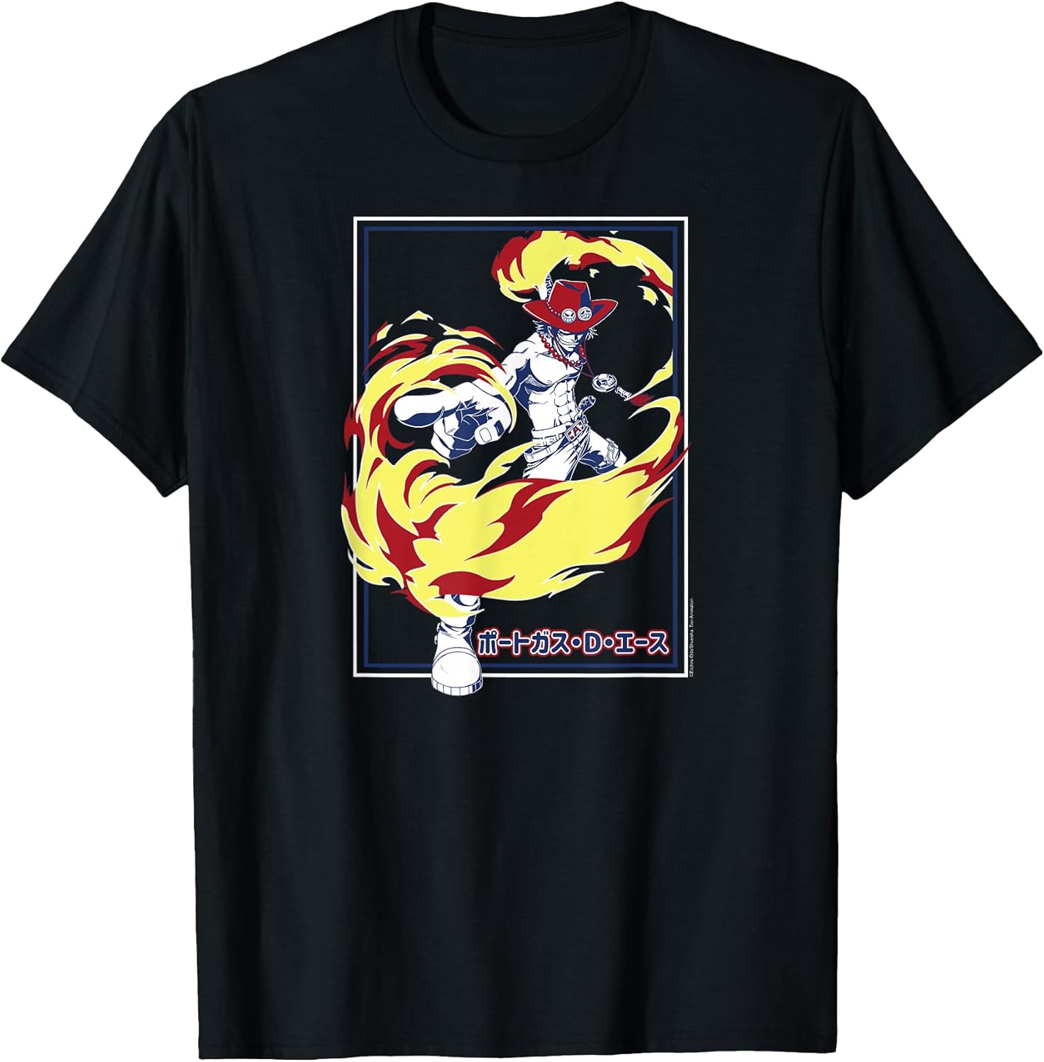 Anime Fire Fist Ace Frame T-Shirt