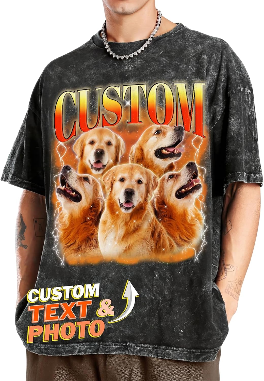 Custom Your Own Bootleg T-Shirts, Custom Face Tee Shirts for Christmas, Birthday and Valentines Day Small-4XLarge