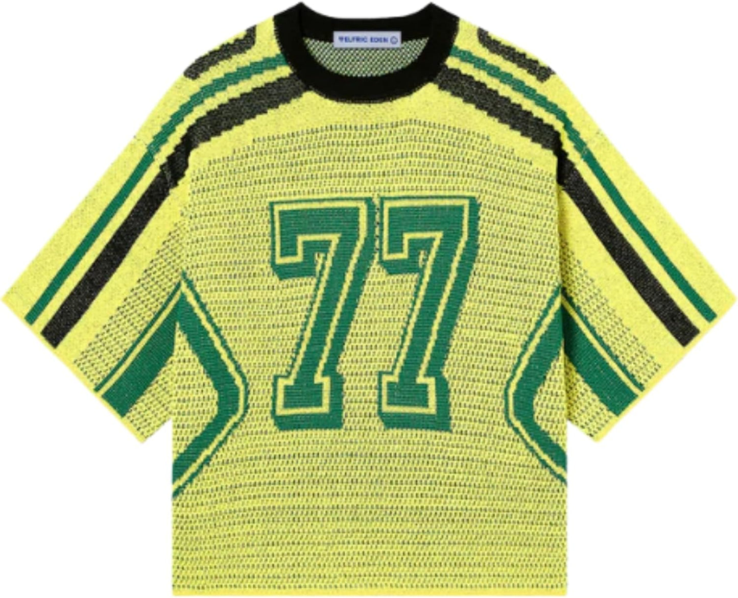 Oversized Sweaters Number Graphic Football Jersey Unisex Baggy Three-Quarter Sleeve Streetwear Trendy Tops