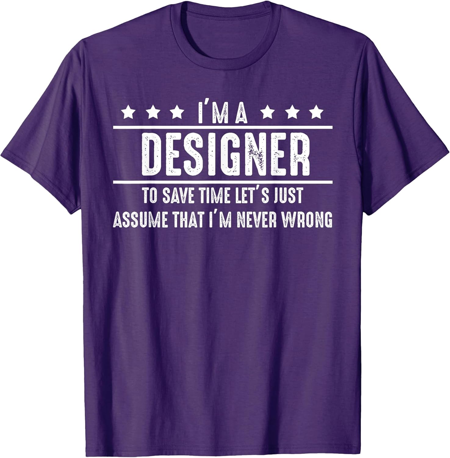 Designer Never Wrong - Designer Shirt Gift For Designer T-Shirt