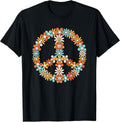 60s 70s Hippie Peace Flower Groovy Party Outfit Women T-Shirt