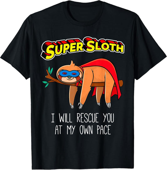 Funny Sloth Superhero Super Sloth Hero Gift T-Shirt