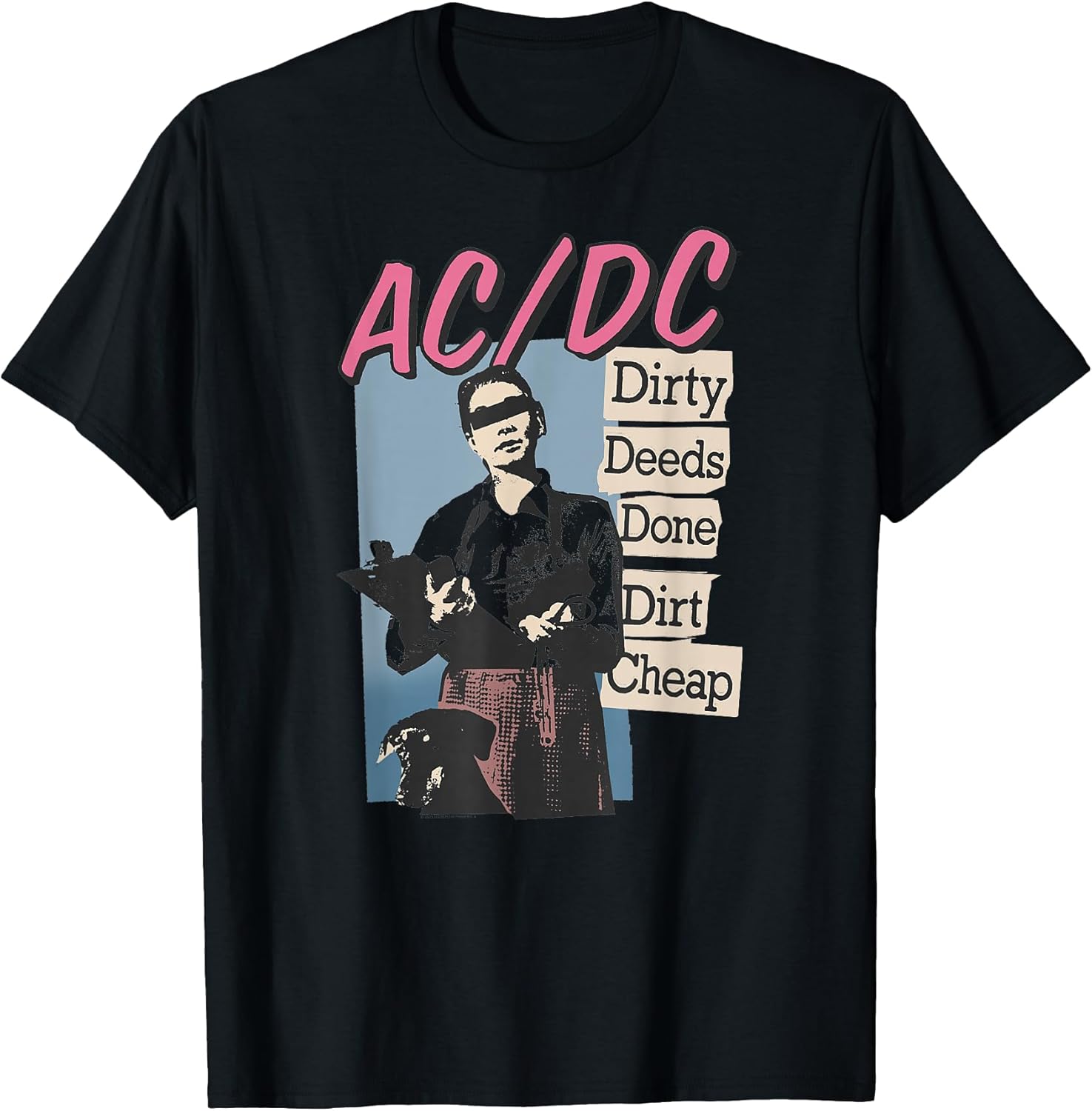 Official AC/DC Dirty Deeds Done Dirt Cheap Rock Music Band T-Shirt