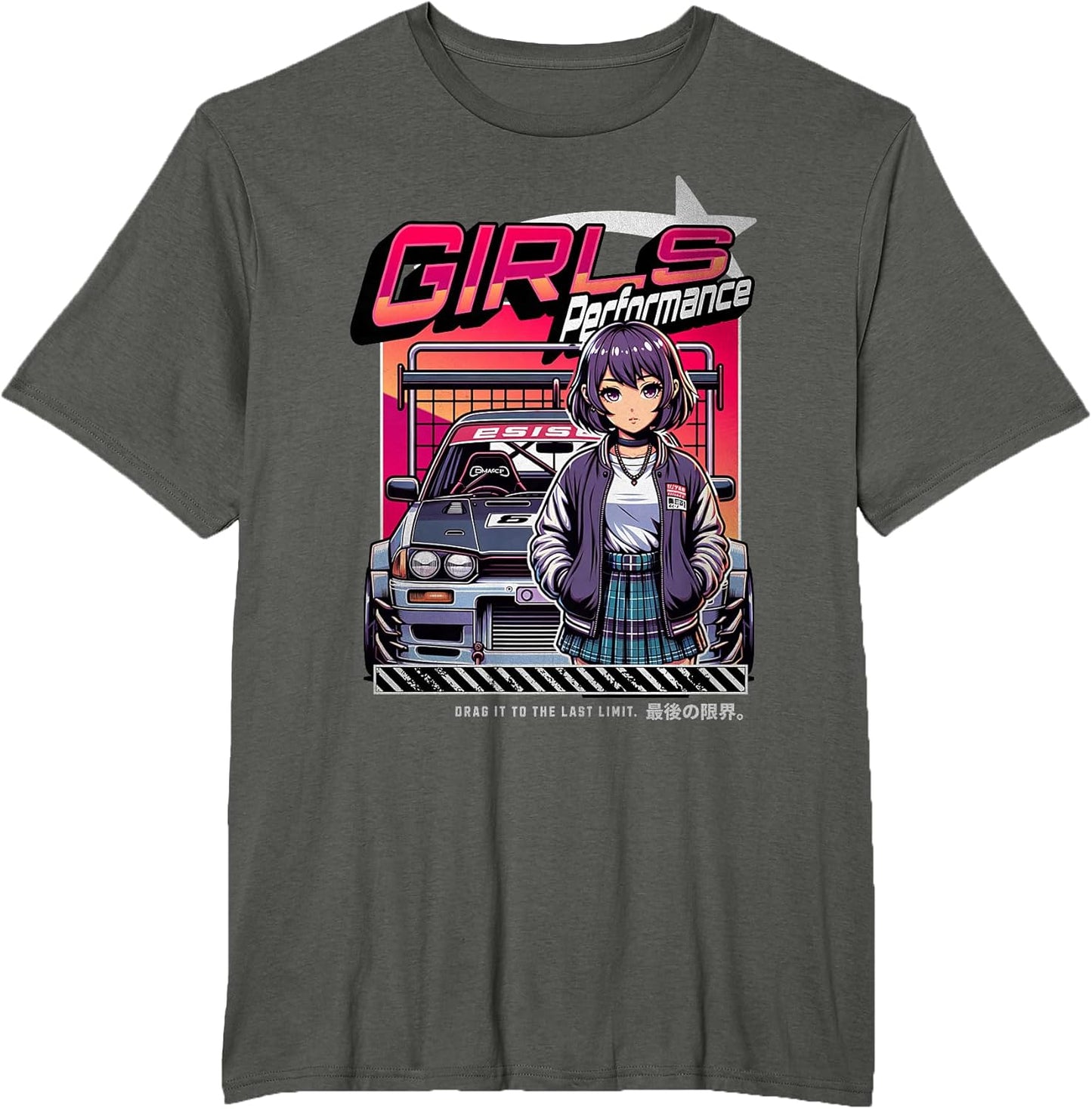 Girls Drift JDM Race Car Driver Japanese Anime