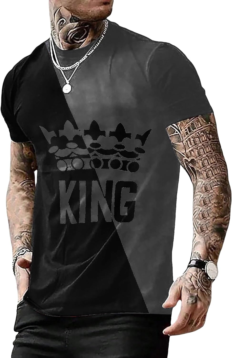 Men's Designer Graphic T-Shirt Crewneck Short Sleeve Drippy Tee Top