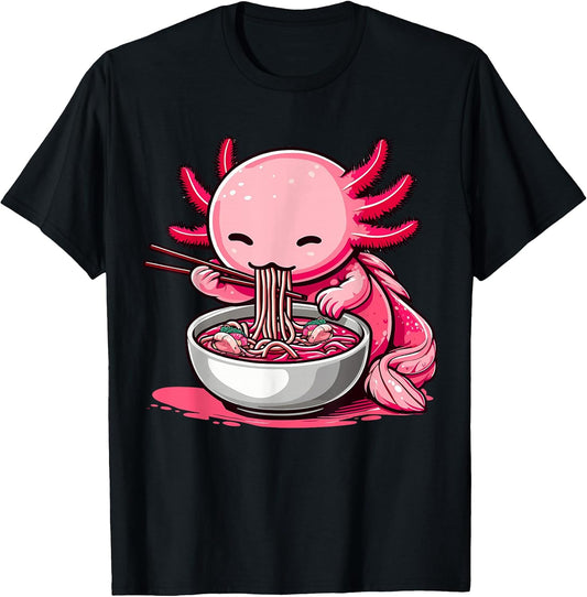 Funny Axolotl Noodle Gifts Graphic Tees