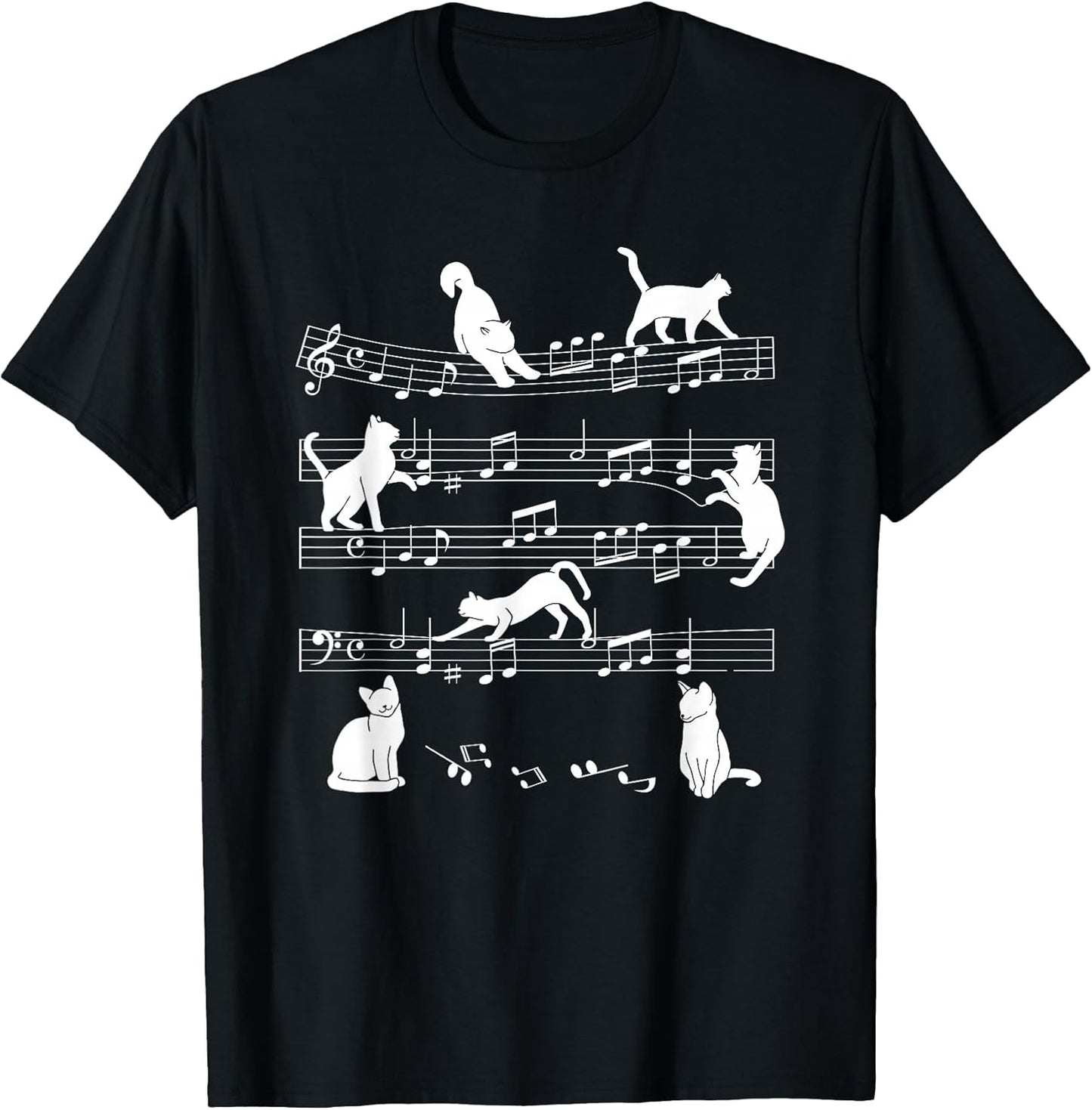 Cute Cat Kitty Playing Music Note Cat Music Lovers