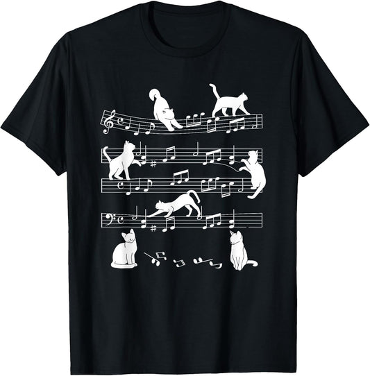 Cute Cat Kitty Playing Music Note Cat Music Lovers