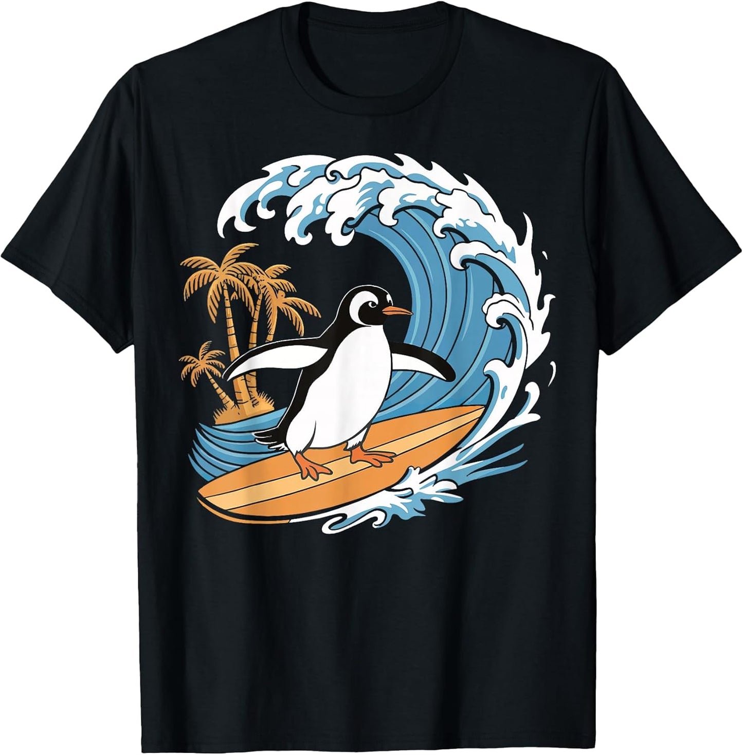 Beach Ocean Summer Penguin Surfer
