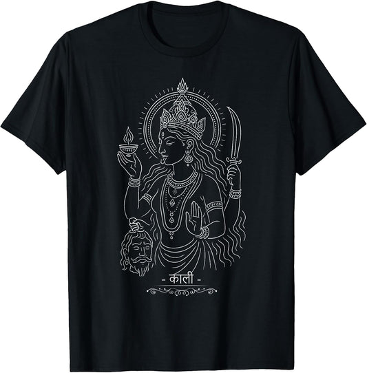 Minimalist Kali Hindu Goddess Hinduism Hindu Mythology T-Shirt
