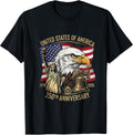 250 Years 1776-2026 250th Birthday Eagle Liberty Bell T-Shirt