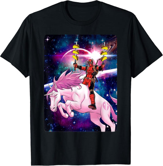 Deadpool Space Unicorn Tacos Graphic T-Shirt T-Shirt