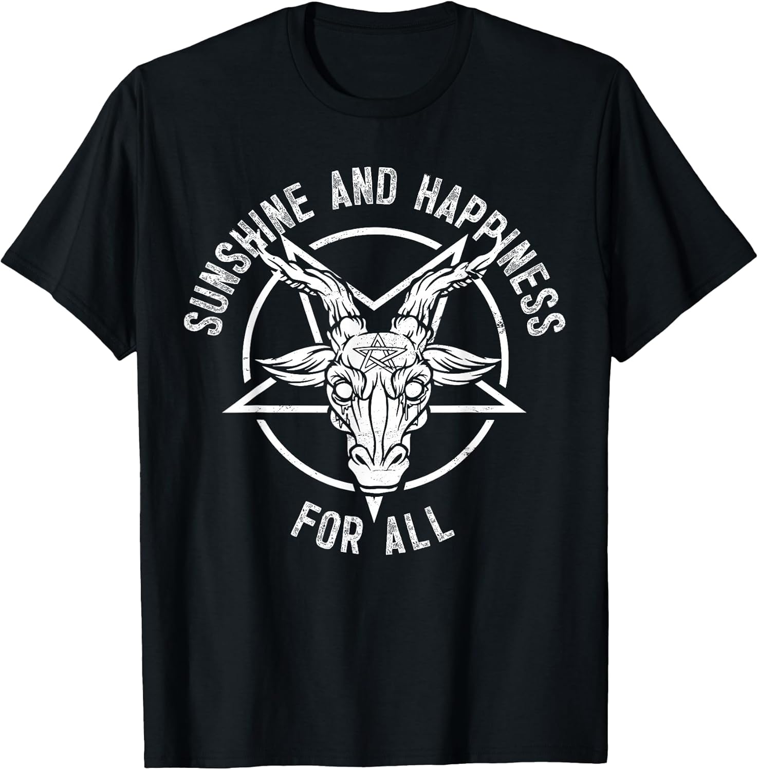 Gothic Heavy Metal Dark Rock Punk Sunshine Happiness for All T-Shirt