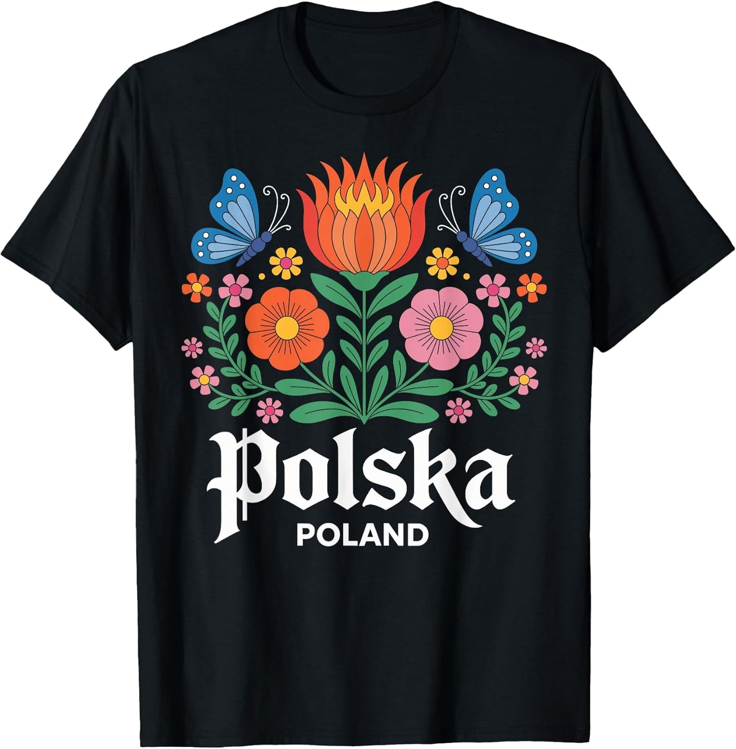 Polish Folk Art Floral Poland Polish Dyngus Day T-Shirt