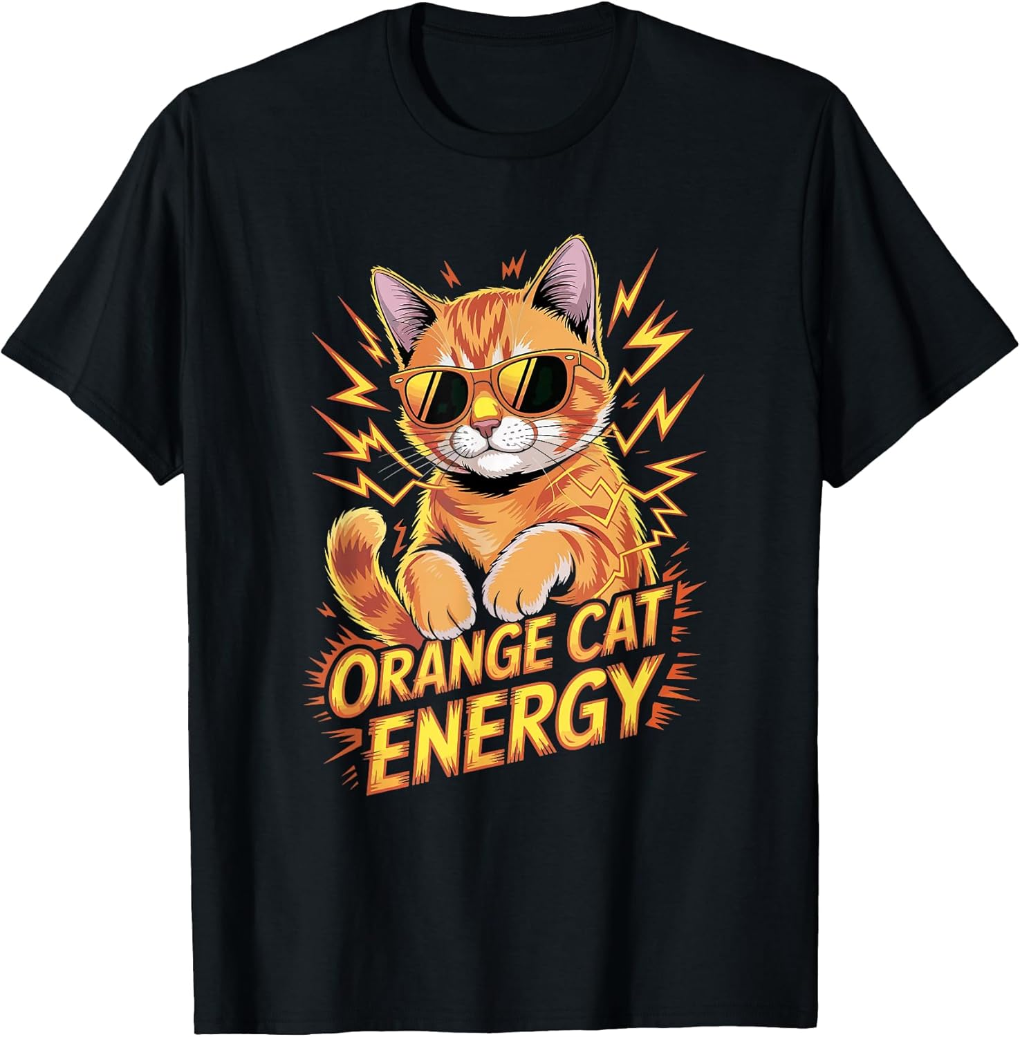 Cat Lovers Orange Cat Energy T-Shirt