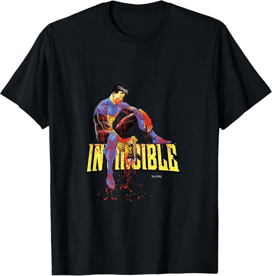 Official Merchandise Unisex-Adults Black Cartoon Short Sleeve Classic Fit T-Shirt