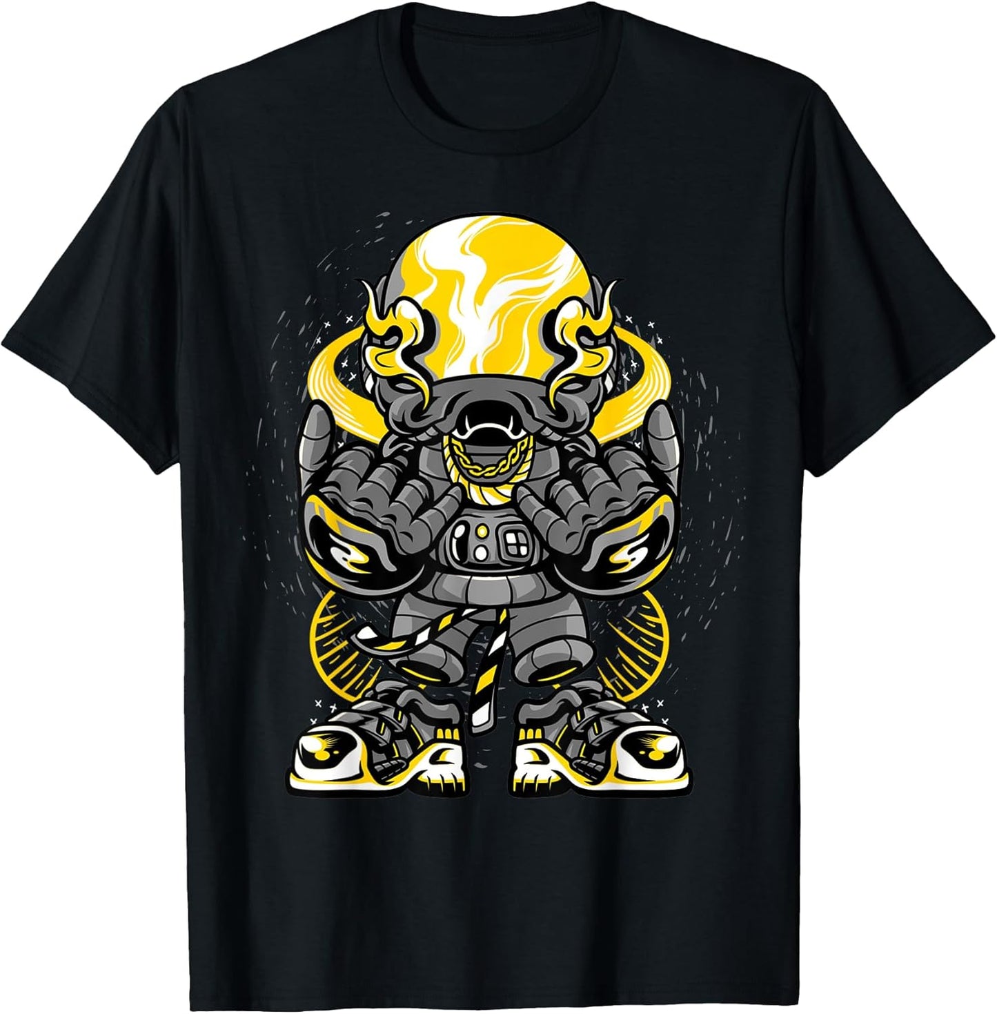 Urban Graffiti Style Astronaut Cool Hip Hop Theme Design T-Shirt