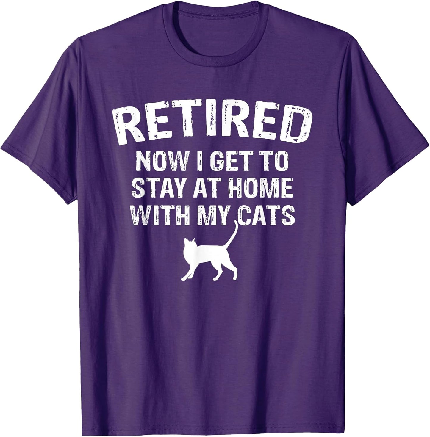 Great Retired Cat Lover Design Cats Owner Retirement T-Shirt