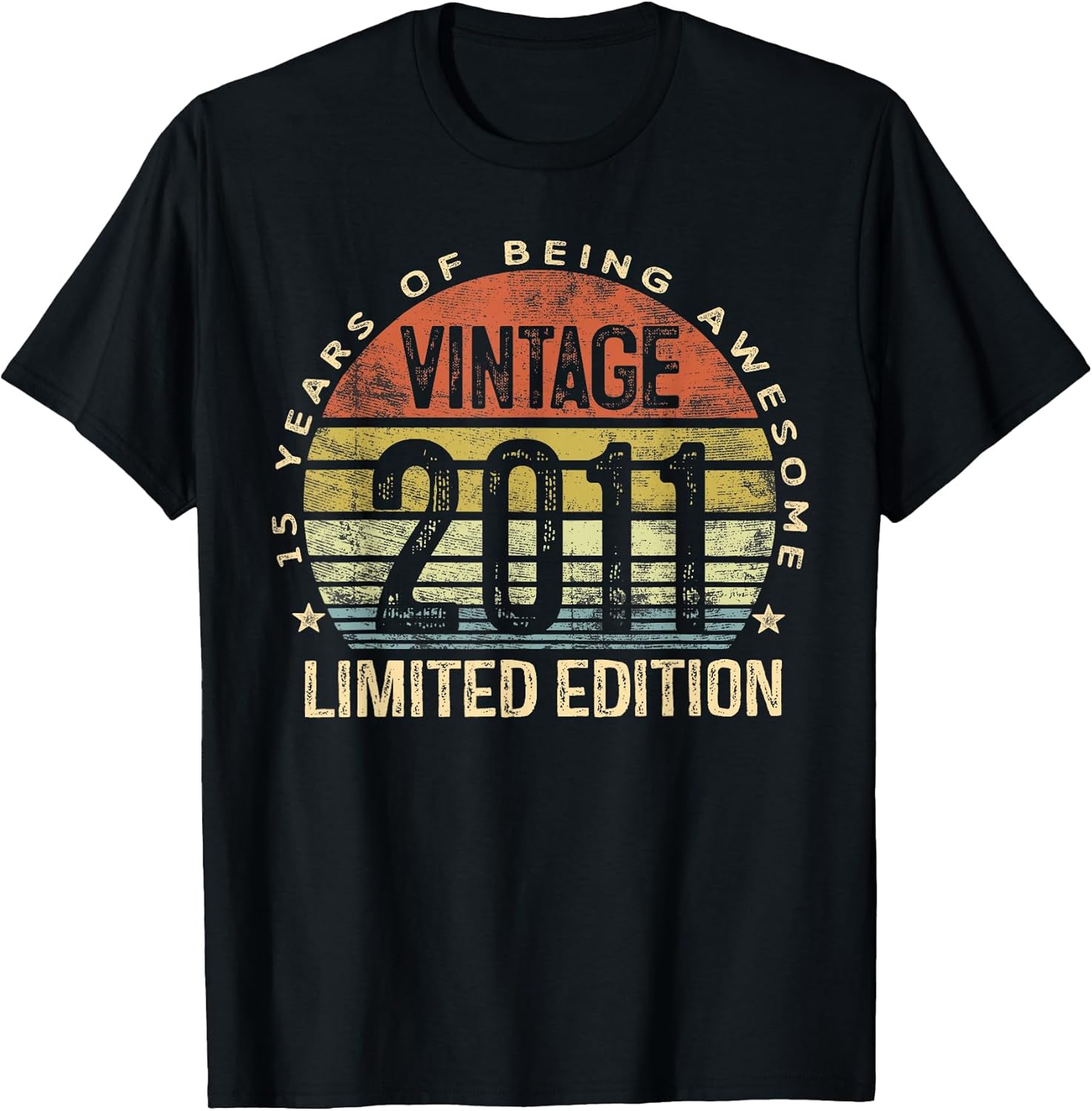 Vintage 2011 Limited Edition 15-Year-Old 15th Birthday T-Shirt