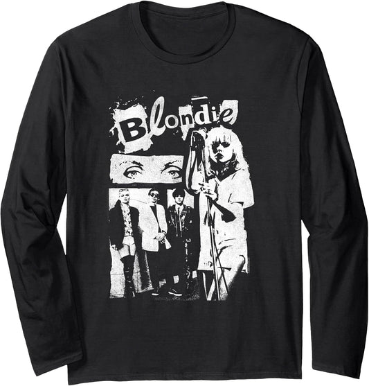 Punk Zine Collage Vintage Band Long Sleeve T-Shirt