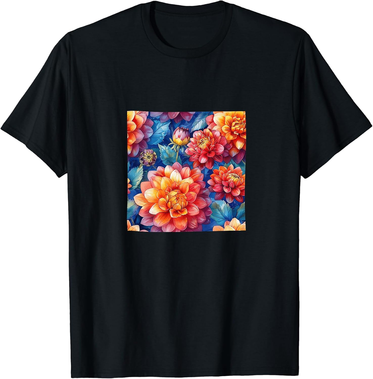 Dahlia Flower Watercolor Pattern Merch