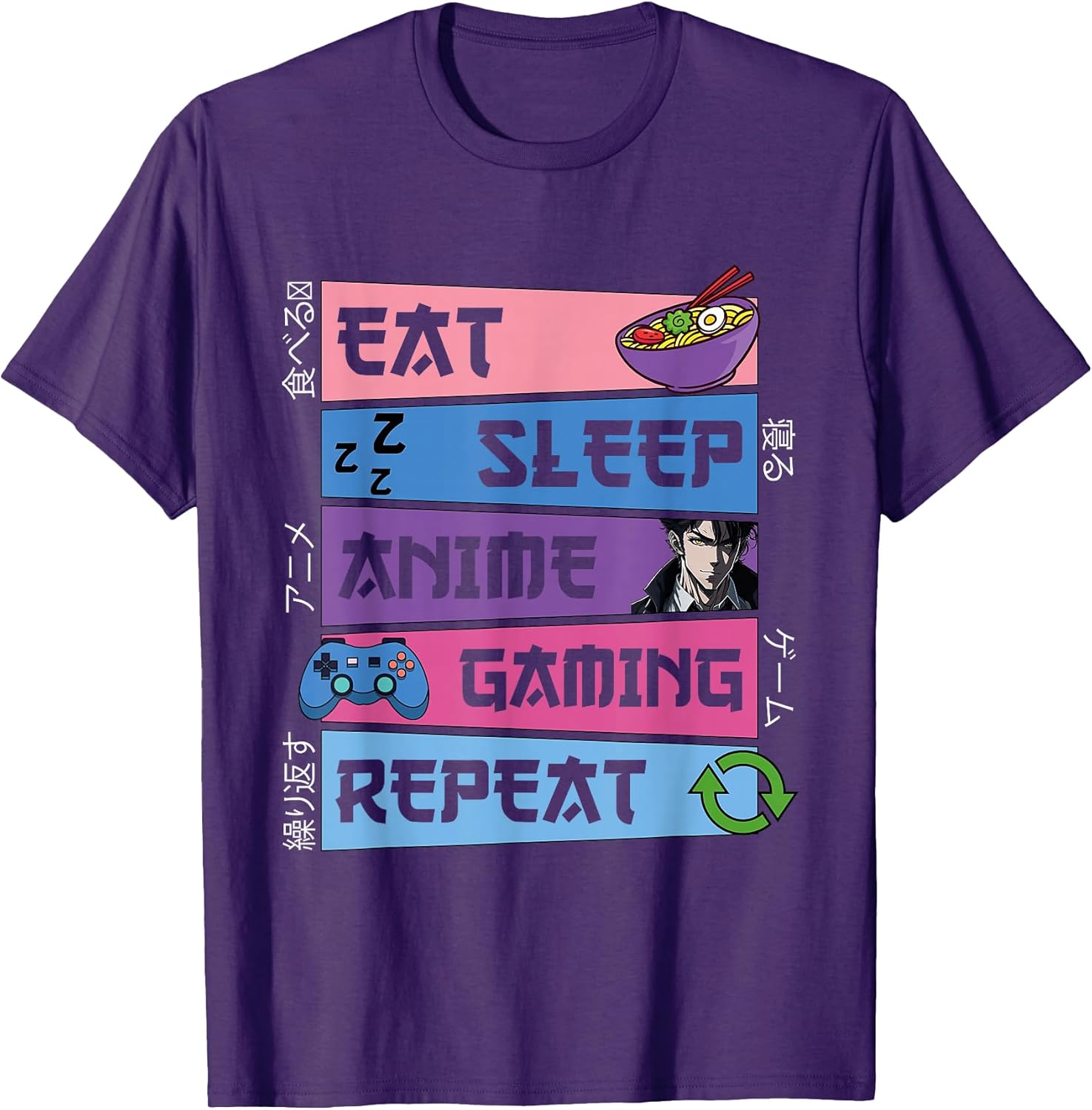 Kawaii Anime Tee Manga For Men Women Kids
