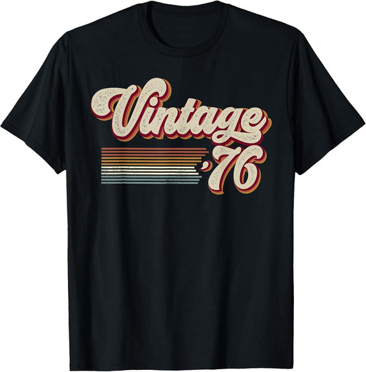 Vintage 1976 Retro Sunset Classic 50-Year-Old 50th Birthday T-Shirt