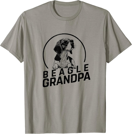 Beagle Dog Grandpa Grand Paw Dog Lover Gifts Men Dad Father T-Shirt
