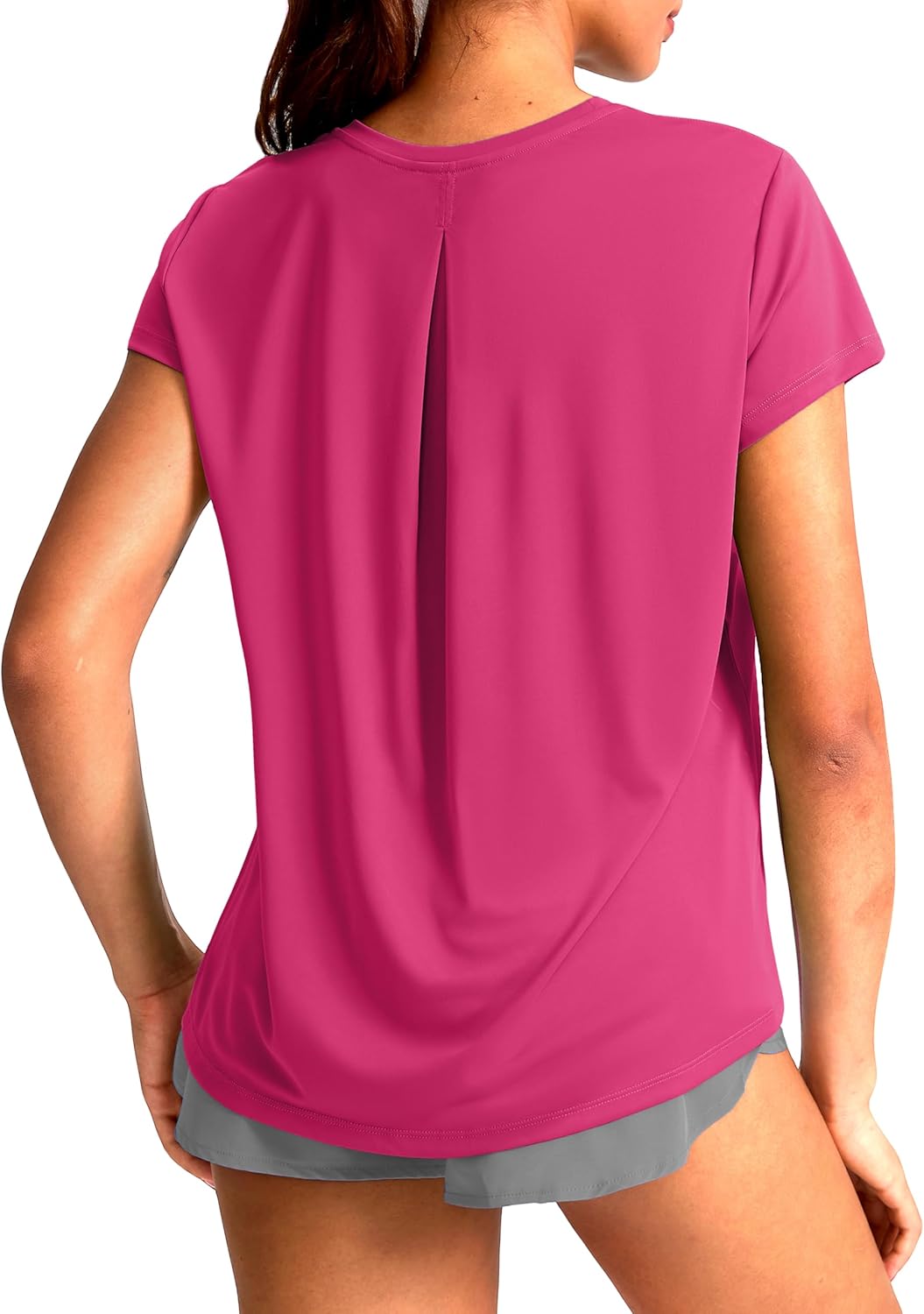 Short Sleeve Workout Tops for Women Loose Yoga T-Shirts Sun Protection Breathable Running Athletic Tee Shirts