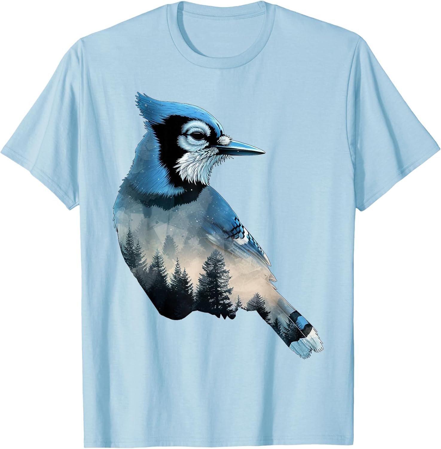 Forests, Urban Areas Blue Jay Bird T-Shirt