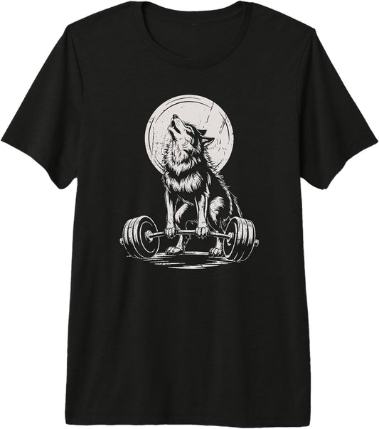 Wolf Lifting Weights Weightlifting Humor