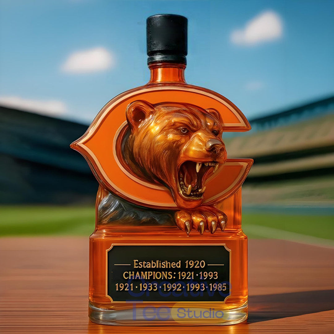 Chicago Bears Champs Whiskey Bottle