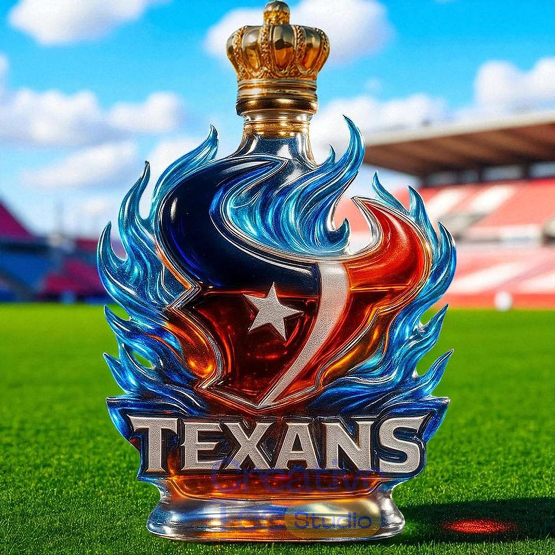 Houston Texans Fire of the Lone Star Limited Edition Whiskey Bottle