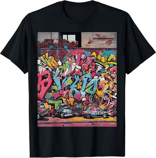 Animated Graffiti Scene Urban Art T-Shirt