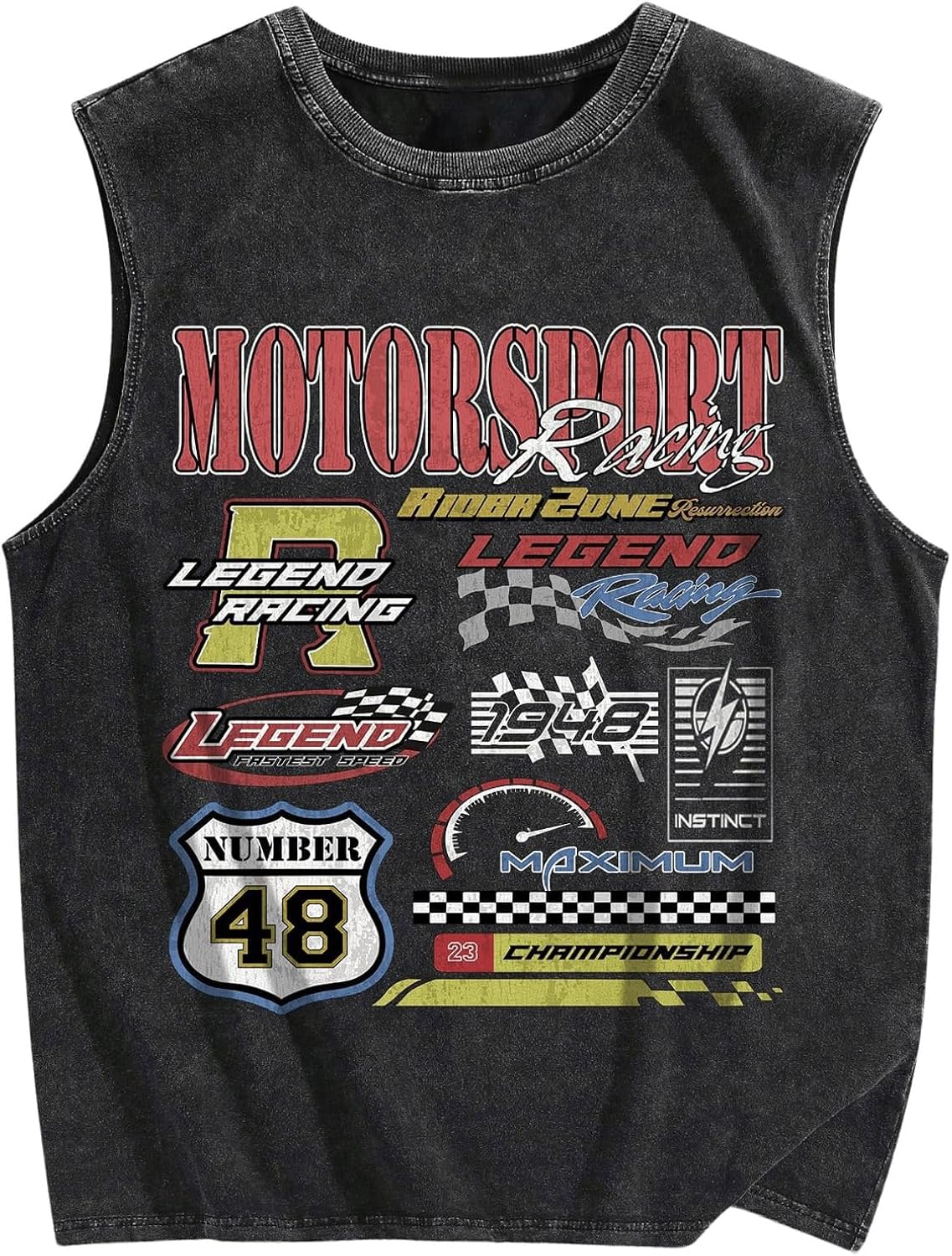 Men's Vintage Graphic Tank Tops Summer Beach Sleeveless Tanks Vest Streetwear Shirts